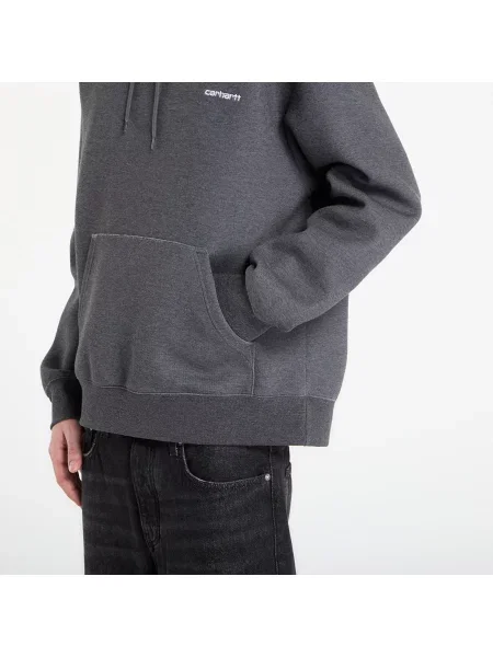 Μπλούζα Carhartt WIP Hooded Alda Sweat γκρι με κουκούλα λευκό