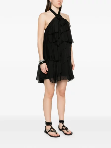 Rochie Dixie cu volane cu gât halter negru