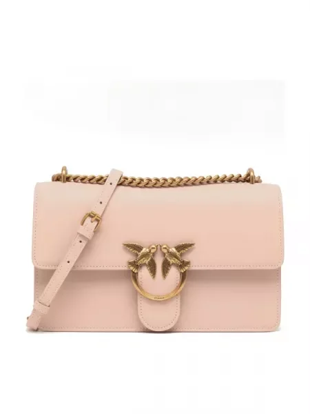 Pinko De piele geantă pe umăr LOVE ONE CLASSIC roz