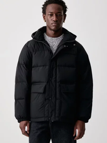 Maison Kitsuné πουπουλένιο μπουφάν ανδρικό μαύρο