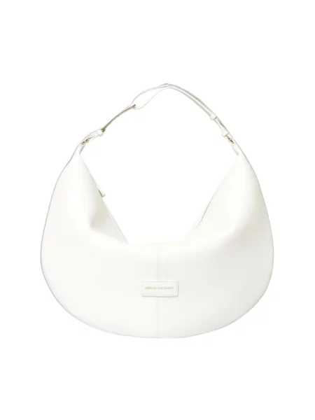 Torebka hobo Armani Exchange skórzana biała