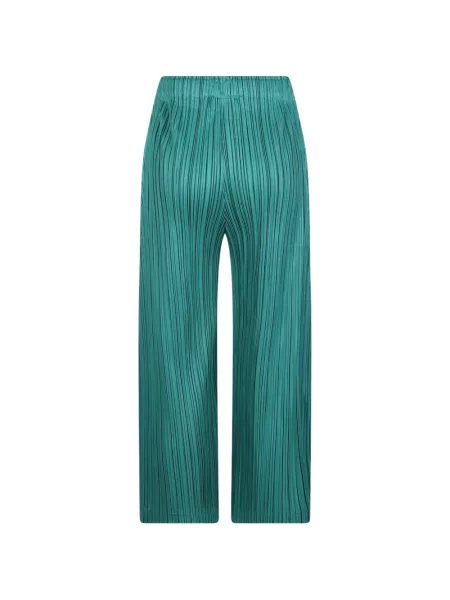 Hlače Pleats Please Issey Miyake zelena