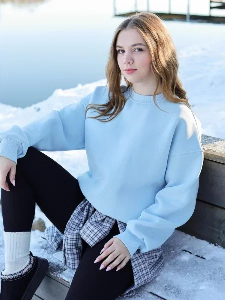 Світшот KAZKOVA блакитний