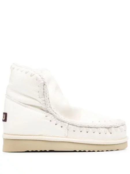 Botine Mou slip-on alb