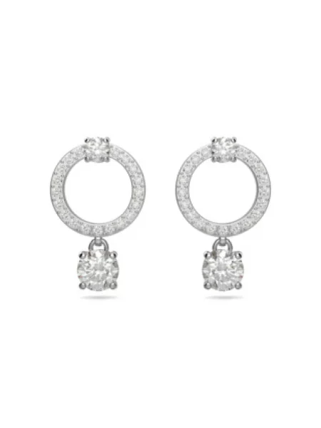 Kolczyki Swarovski z dżetami szare