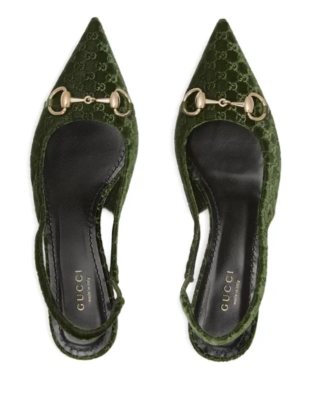 Pantofi cu toc Gucci verde
