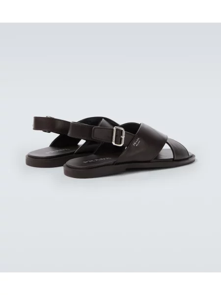 Sandale Prada din piele maro