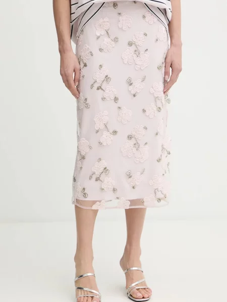 Rotate spódnica midi ołówkowa różowy