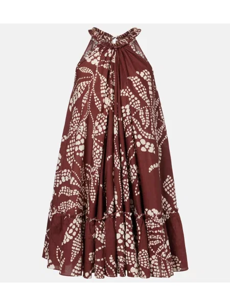 Rochie Poupette St Barth cu imagine maro