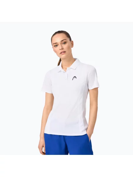 Tricou de tenis pentru femei HEAD Club 25 Tech Polo W white alb