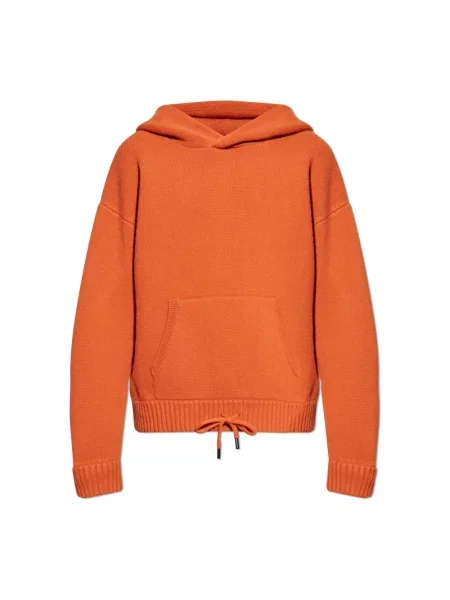 Sweter Dsquared2 wełniany pomarańczowy