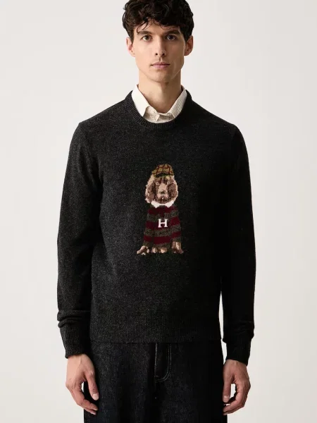 Hackett London pulover pentru femei din lână gri