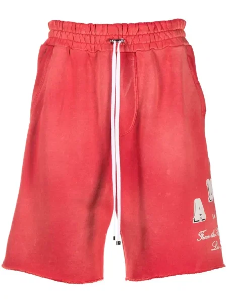 Pantaloni scurți Amiri cu imagine cu cordon roșu