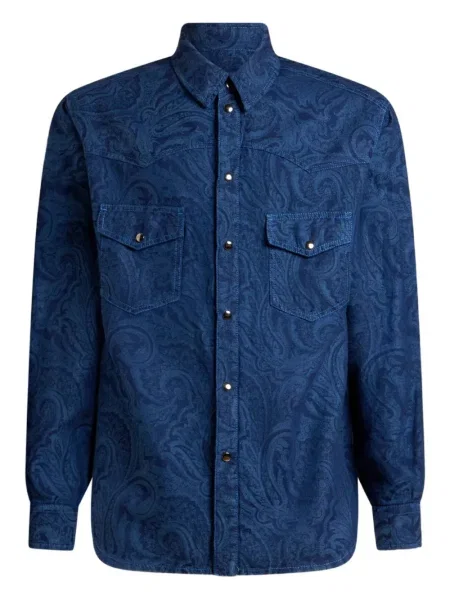 Риза Etro синьо