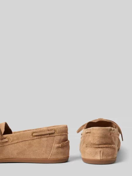 Loafersy z naturalnej skóry z ozdobną kokardą Inuovo beżowe
