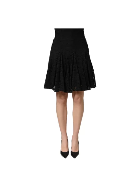 Spódnica mini Dolce And Gabbana koronkowa czarna