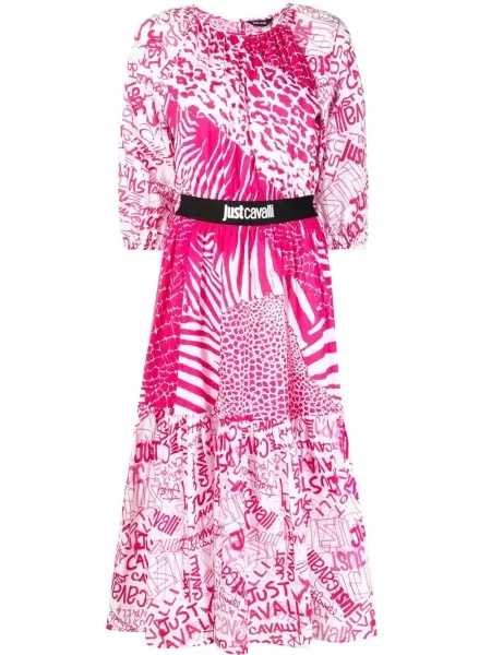 Rochie Just Cavalli cu imagine de costum roz