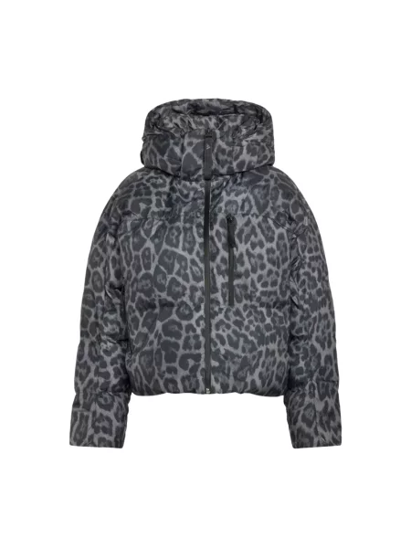 Krótka kurtka Adidas By Stella Mccartney z nadrukiem szara
