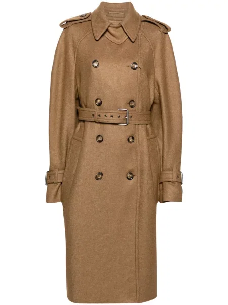 Trencz Sportmax z twillu dwurzędowy