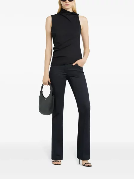 Top Courreges drapat negru
