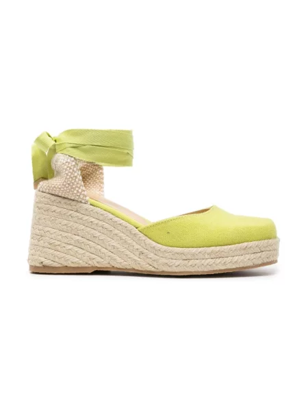Espadryle Castaner na koturnie żółte