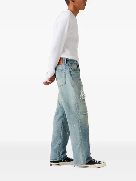Široké džínsy Levi's 501 modrá
