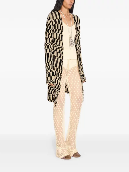 Cardigan Dries Van Noten din jacard negru