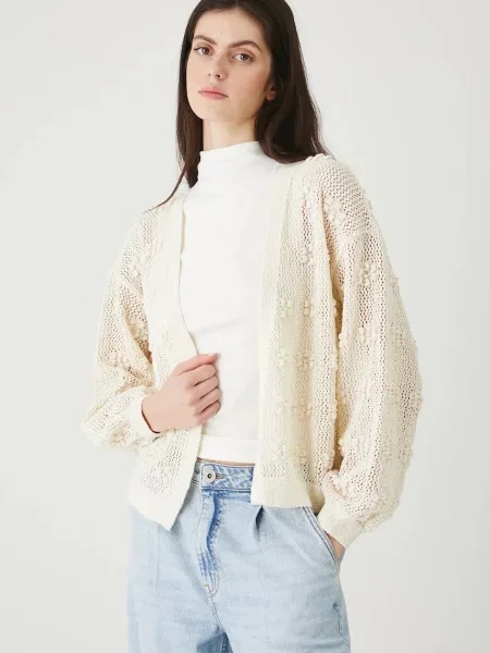 Medicine cardigan deschis pentru femei bej