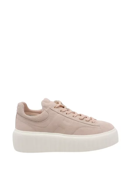 Sneakerși Hogan cu dungi cu platformă roz