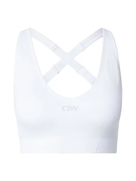 ICANIWILL Sutien sport gri deschis alb
