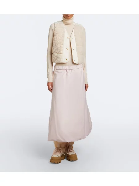 Fustă midi Moncler roz