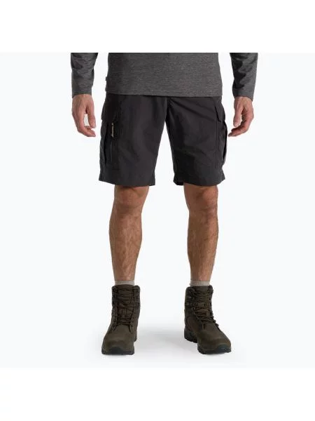 Spodenki trekkingowe Craghoppers NosiLife Cargo Short III black pepper szare