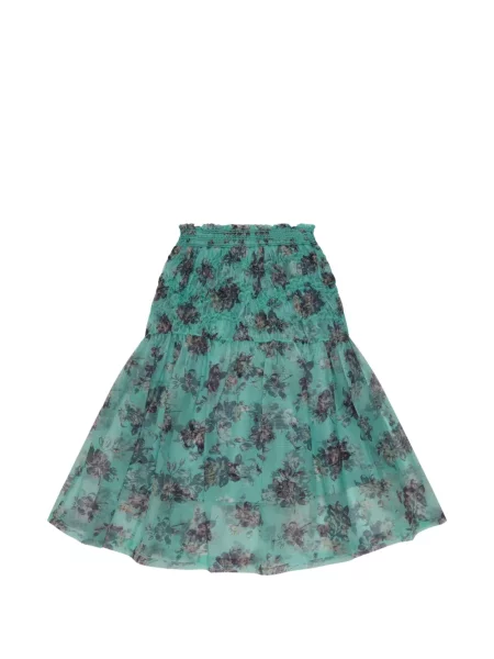 Fustă Renli Su cu model floral cu imagine verde