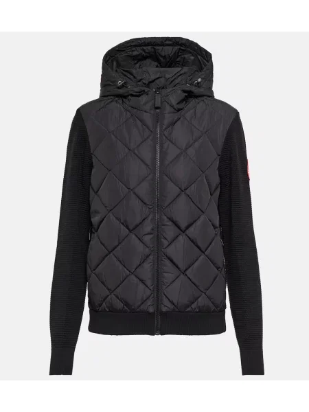 Bluza z kapturem Canada Goose wełniana czarna
