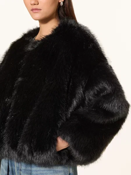 Drykorn Kurtka Kilchurn Ze Sztucznego Futra schwarz czarna