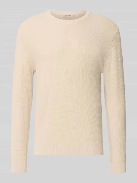 Sweter o kroju regular fit z czystej bawełny model TONY' Only & Sons beżowy
