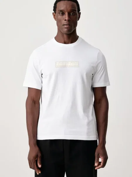 Napapijri T-shirt Box Logo biała