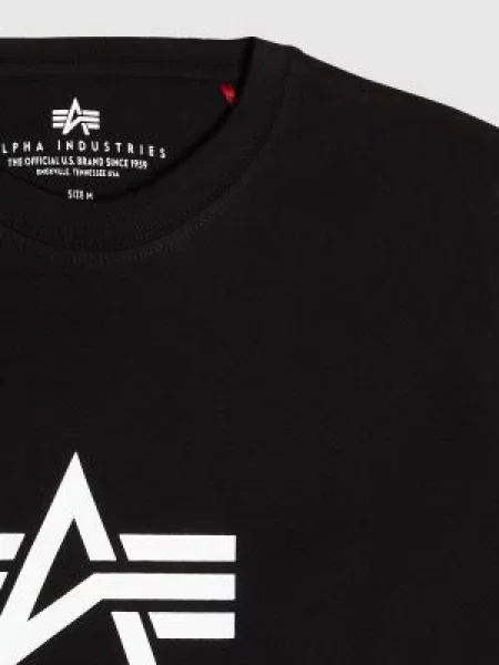 T-shirt z nadrukiem z logo Alpha Industries czarna
