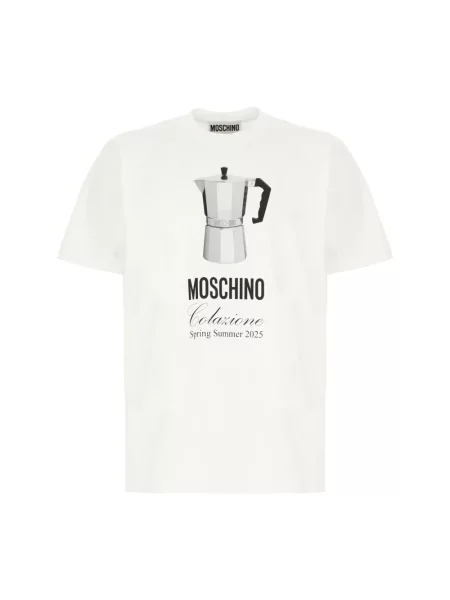 Koszulka Moschino z nadrukiem biała