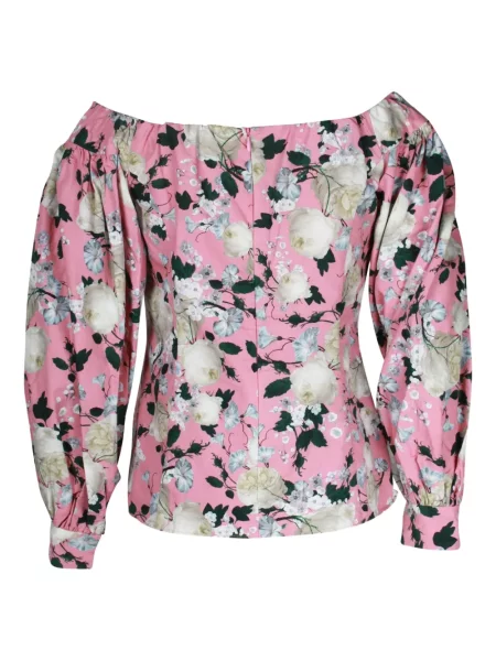 Top Erdem cu model floral cu imagine roz