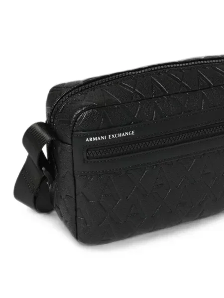 Geantă crossbody Armani Exchange cu autograf negru