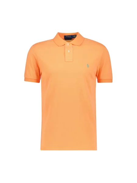 Koszulka polo z wyhaftowanym logo Polo Ralph Lauren pomarańczowa