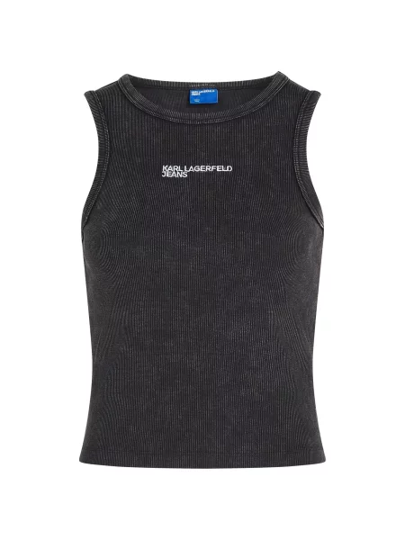 KARL LAGERFELD JEANS Top negru alb