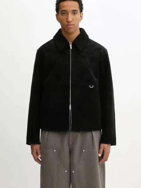 Represent geacă Shearling Jacket de tranziție oversize negru