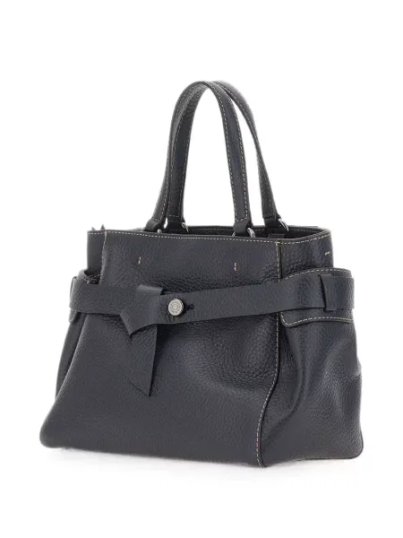 Kožená shopper kabelka Gianni Chiarini modrá