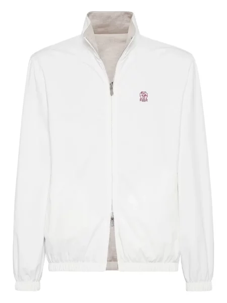 Geacă Brunello Cucinelli cu broderie alb