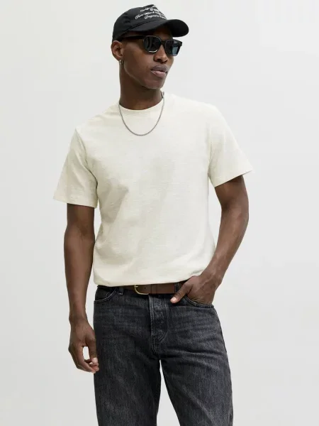 Jack & Jones koszulka Mężczyźni Sztuczne włókno S beżowy