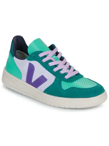 Pantofi Veja din piele verde