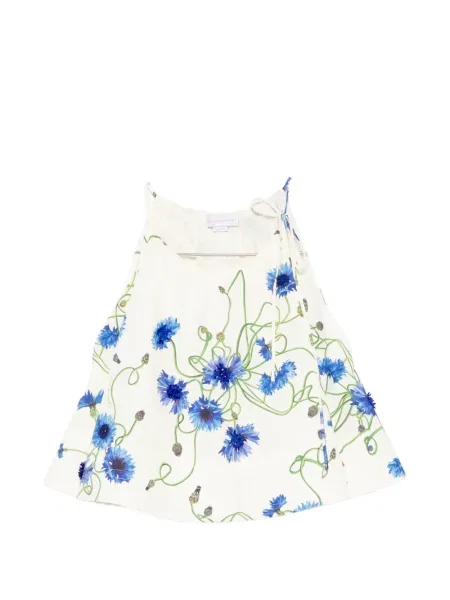 Top Stella Mccartney fără mâneci cu model floral cu imagine alb