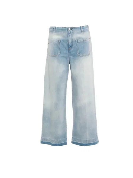 Szerokie jeansy Nine In The Morning niebieskie